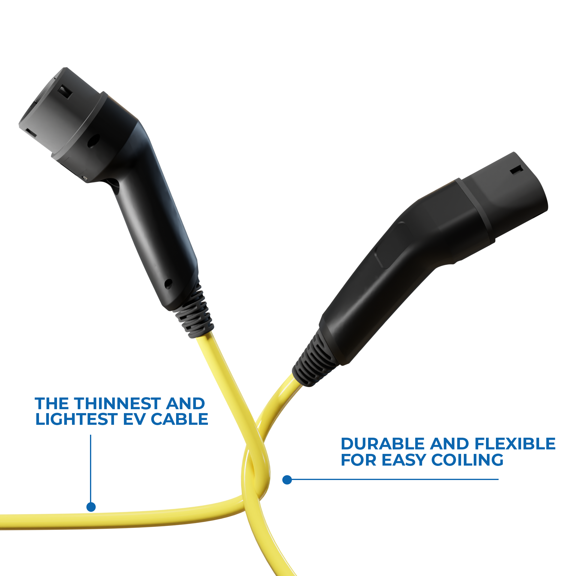 Type 2 EV Charging Cables Pulling Apart