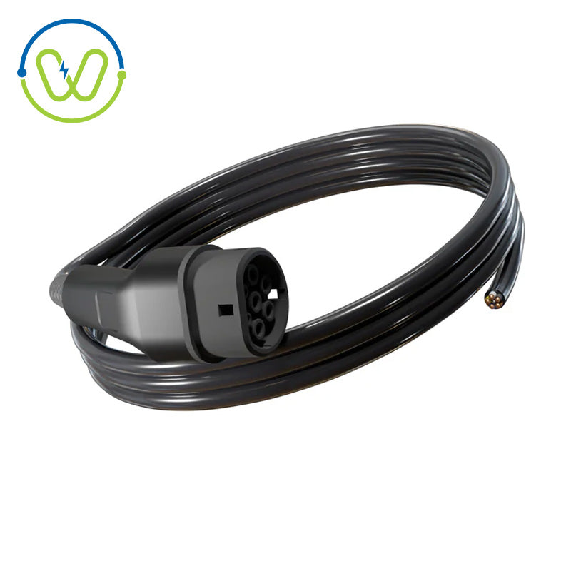 Câble Recharge Voiture électrique Loady Type 2 - 22kW Triphasé - 15m
