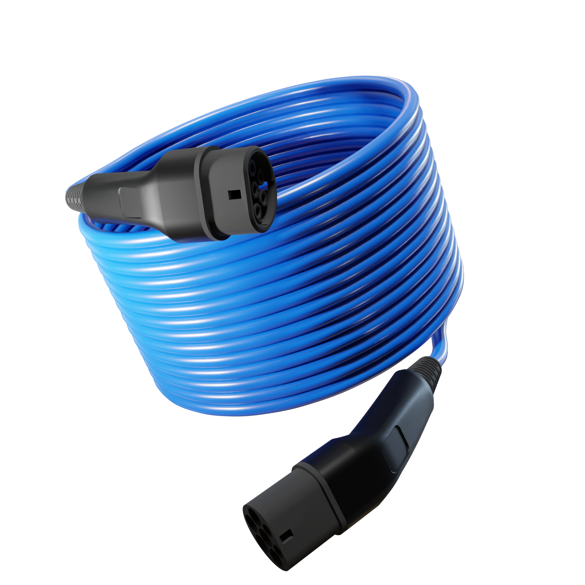 Three Phase Type 2 to Type 2 - 25m - Blue