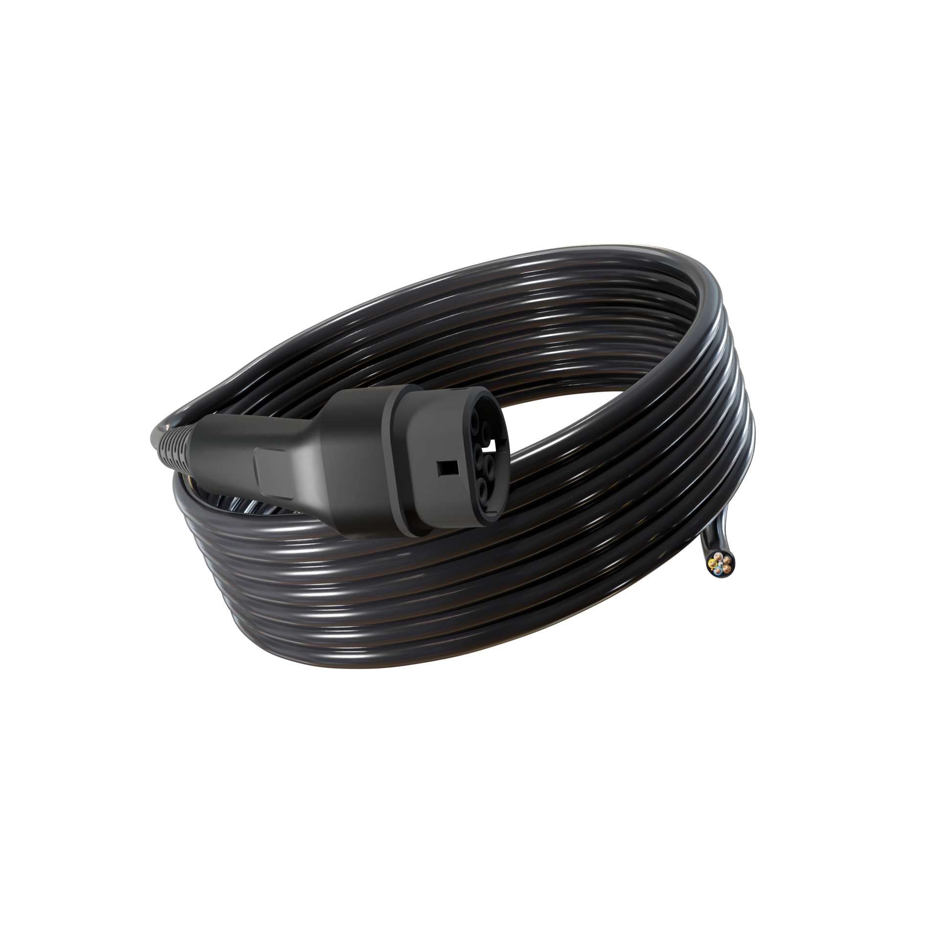 3 Phase Type 2 Tethered EV Charging Cable | Made In UK