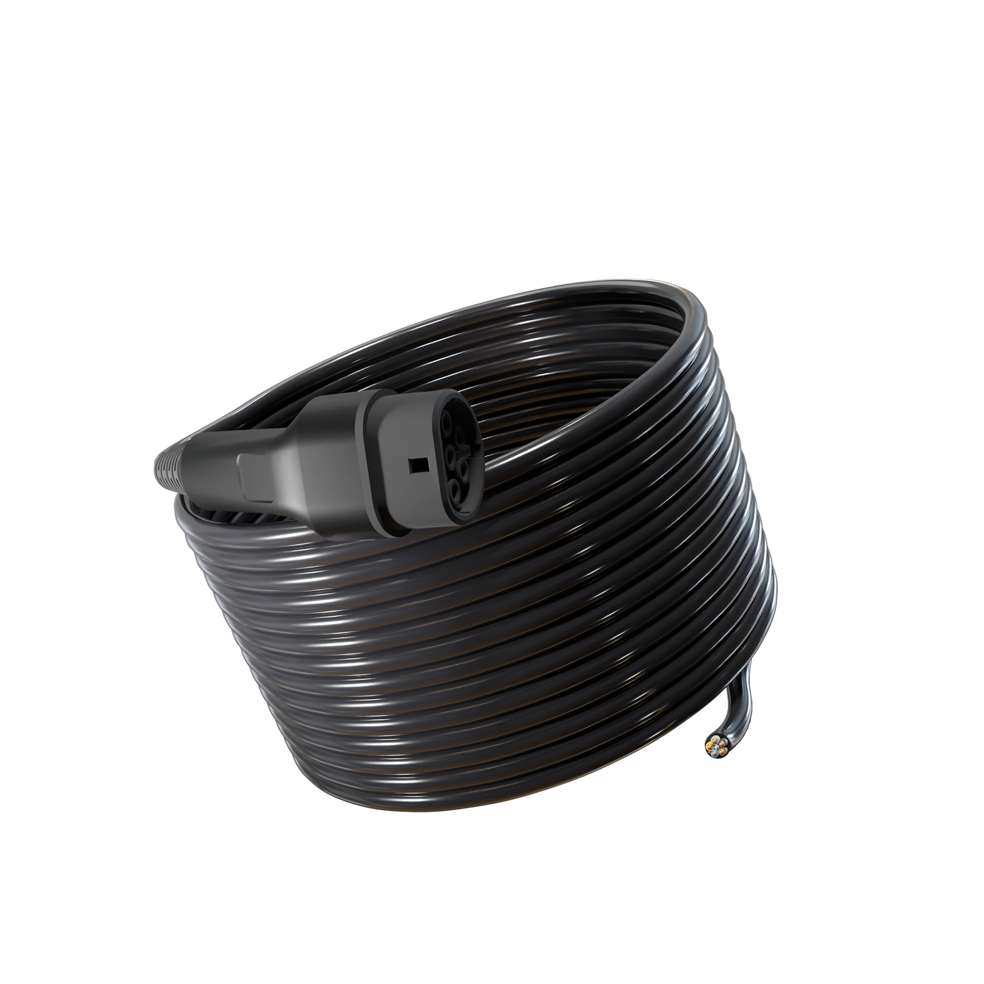 3 Phase Type 2 Tethered EV Charging Cable | Made In UK