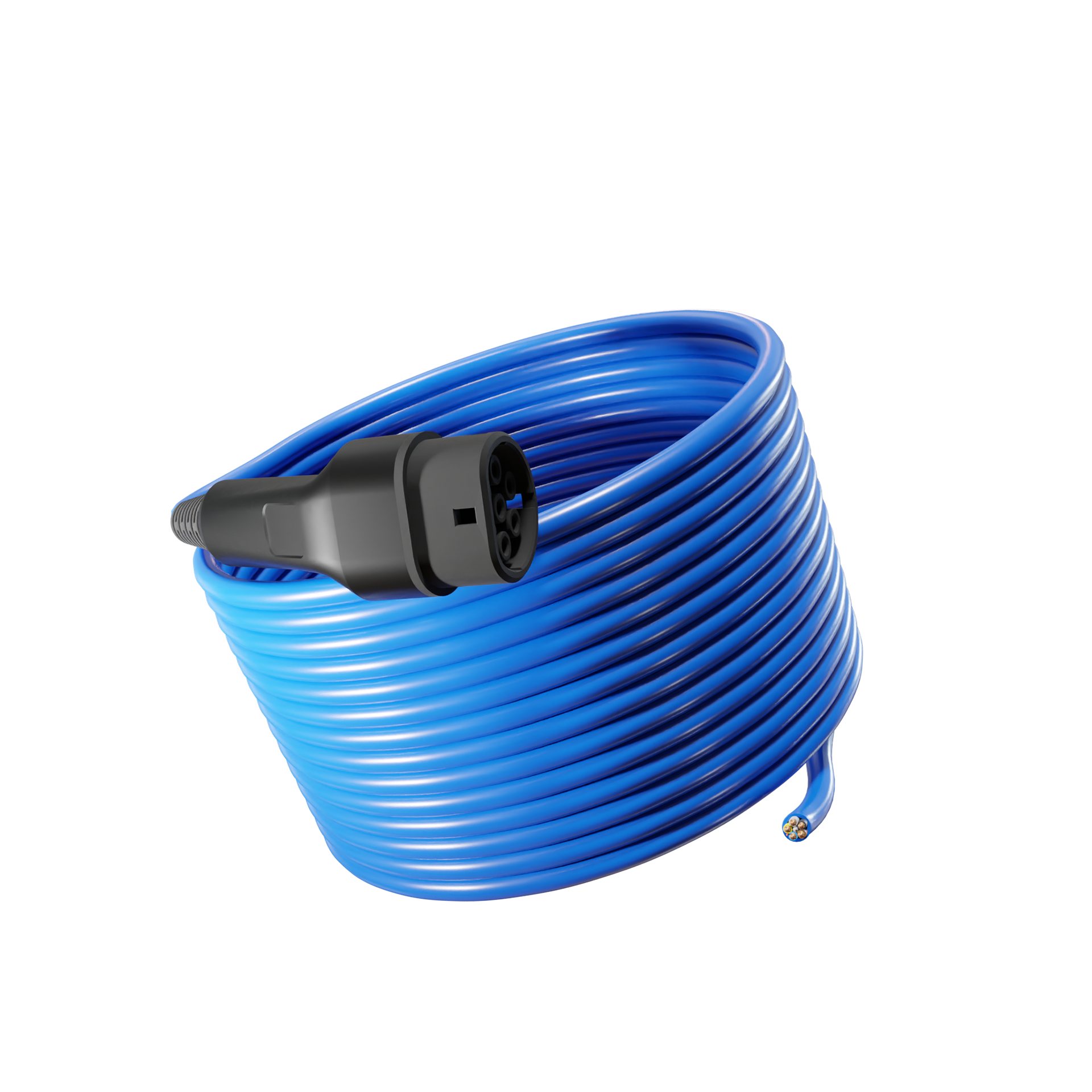 3 Phase Type 2 Tethered EV Charging Cable | Made In UK
