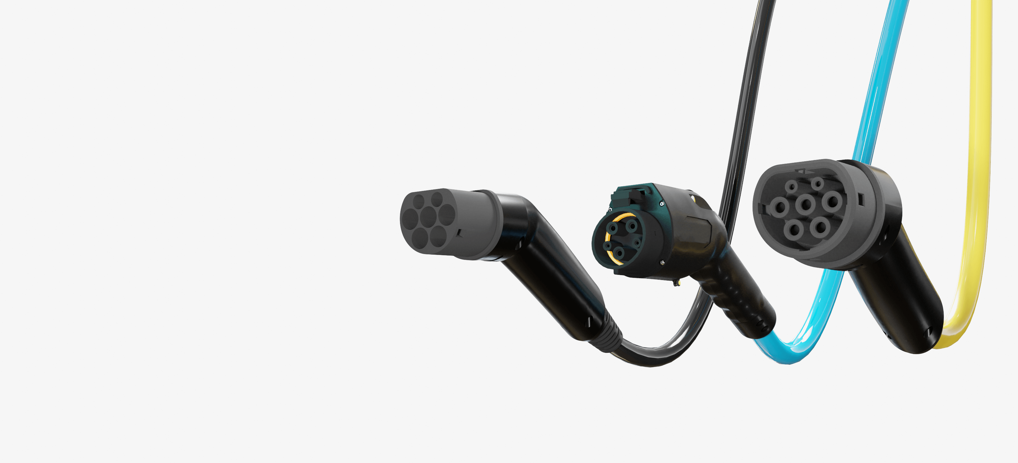 EV charging cable plugged in