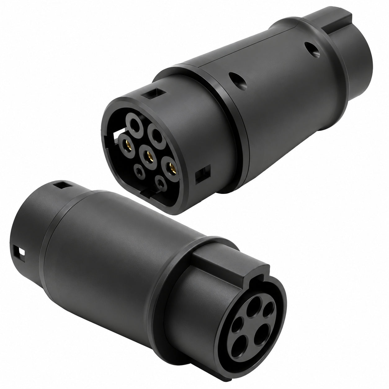 T2 Female (Car) to T1 Male (Cable) Compact Adaptor For EVs