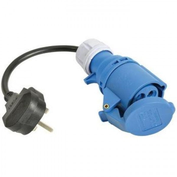 Cae Adapter Plug UK Male to 16A CEE Female Adaptor